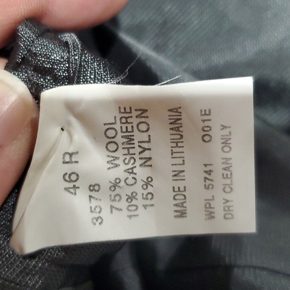 Oscar de la renta wool cashmere blend classic grey 2 button blazer - Picture 7 of 7